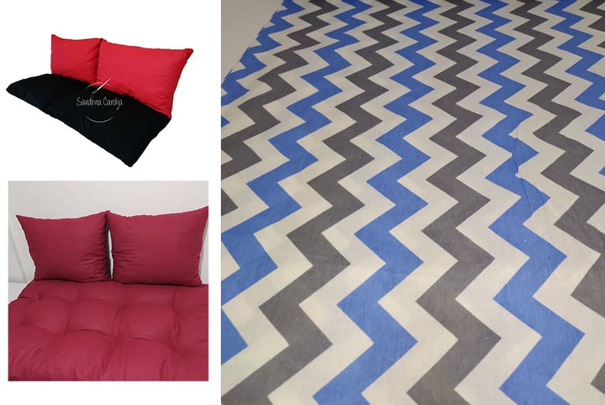 Jastuci za garniture od paleta - 160 x 50 x 50 cm - Cik Cak Blue