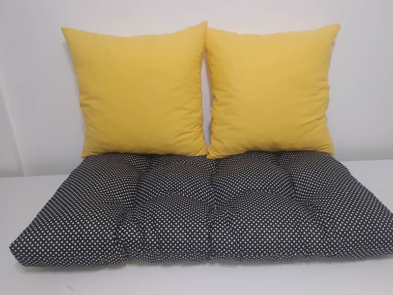 Jastuci za garniture od paleta 130 x 50 x 50 cm Dots - Žuta