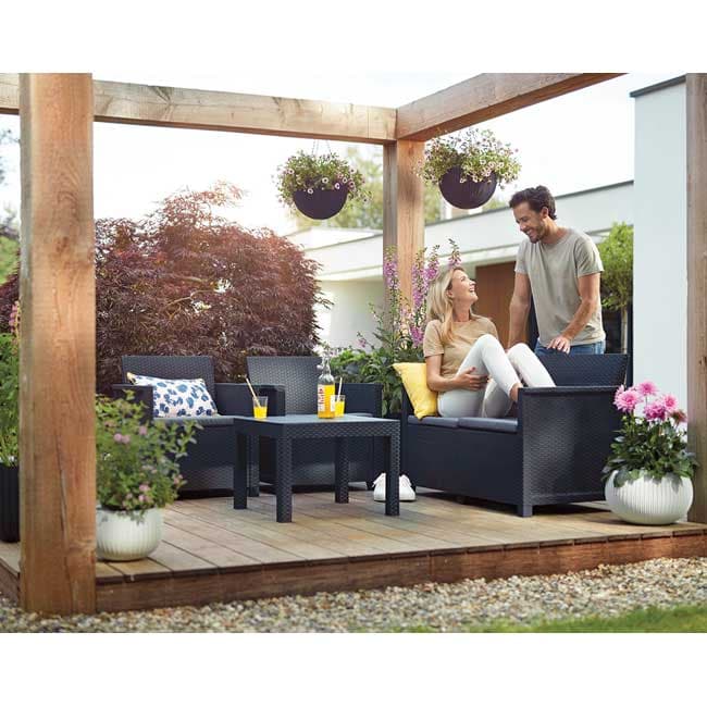 Baštenska garnitura Emma 2 seater Graphite 246158