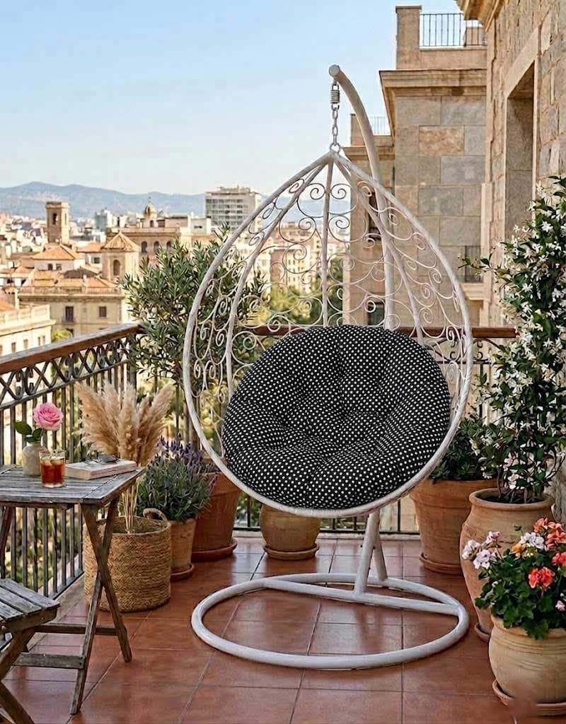 Jastuk Za Gnezdo Baštensku Ljuljašku - 100 cm - Polka Dots