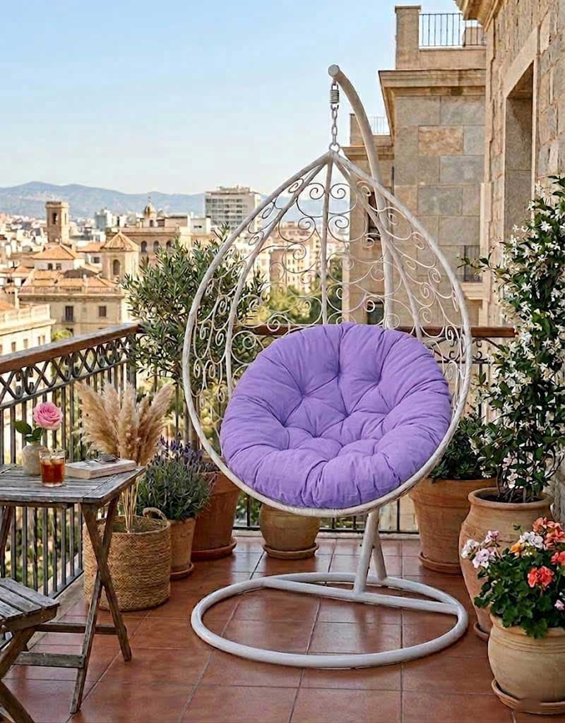 Jastuk Za Gnezdo Baštensku Ljuljašku 120 cm Lila