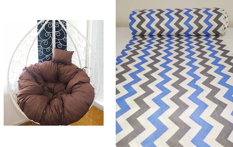 Jastuk Za Gnezdo Baštensku Ljuljašku 140 cm Cik Cak Blue