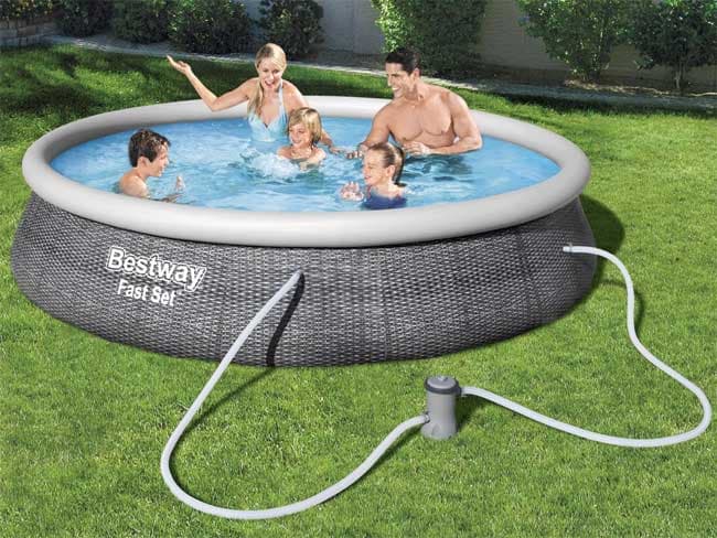 Bazen sa prstenom i filter pumpom Fast Set 396x84cm Bestway 57376