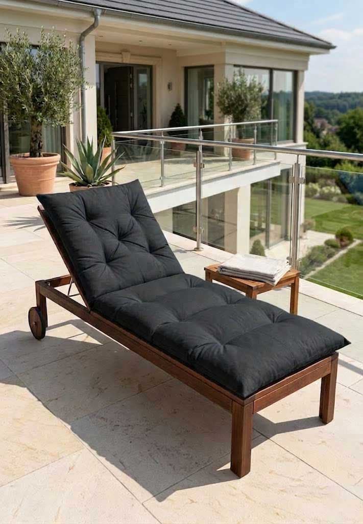 Jastuk Podmetač za Baštenske ležaljke - Black