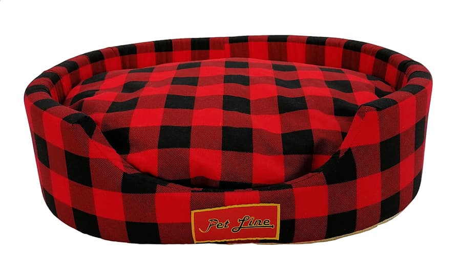 Pet Line Krevet za pse - Ovalni -Karirani  Veličina M P802M-25