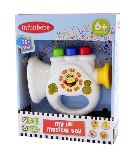 INFUNBEBE Igračka Za Bebe truba sa zvukom i svetlom 6M+ 