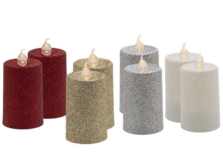 Dve ukrasne LED sveće sa efektom plamena CDS2 Assorted