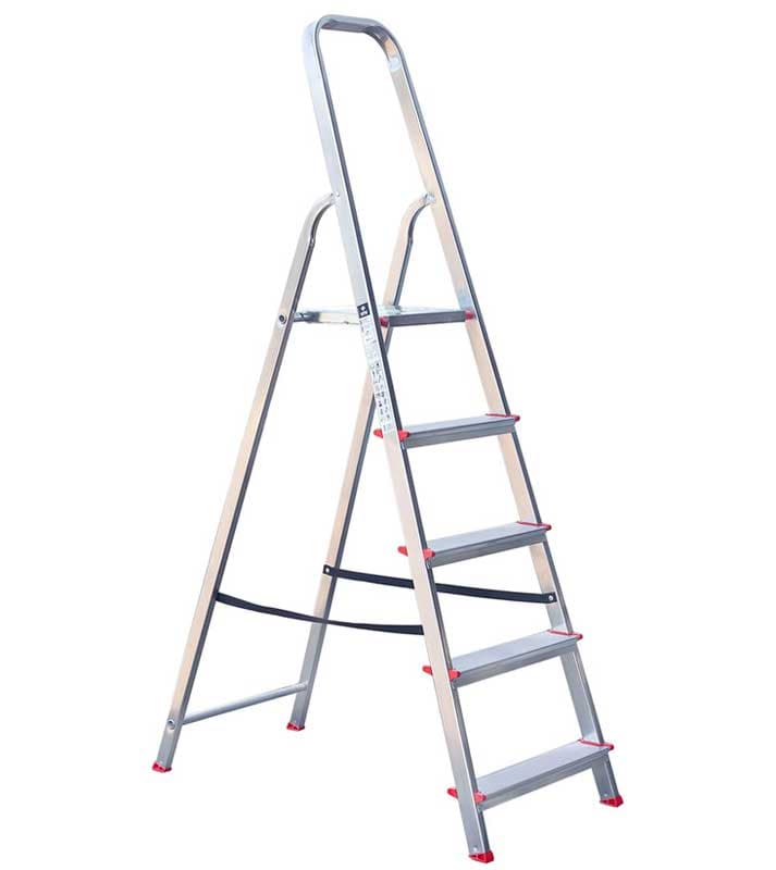 Aluminijumske merdevine sa četiri stepenika i platformom CXT06-05