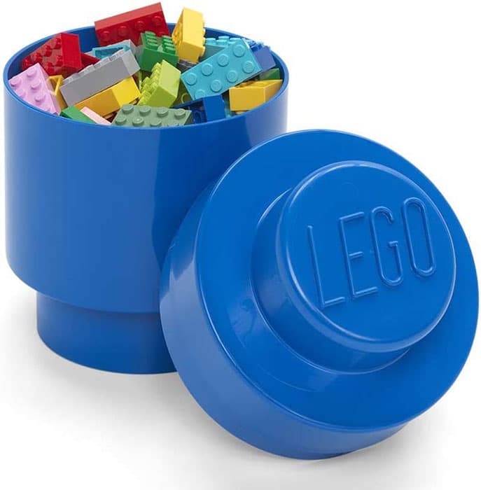 Okrugla kutija sa poklopcem LEGO® 12x18x12cm plava 4030