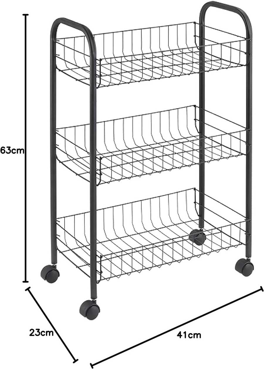 Polica Sa Točkićima Višenamenska Metaltex Lugano Lava