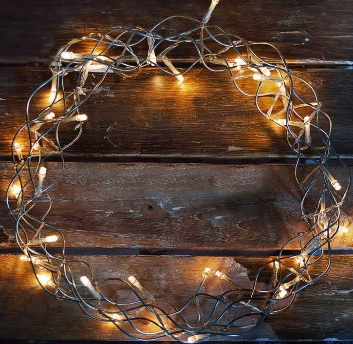 Novogodišnji LED venac na baterije 30cm