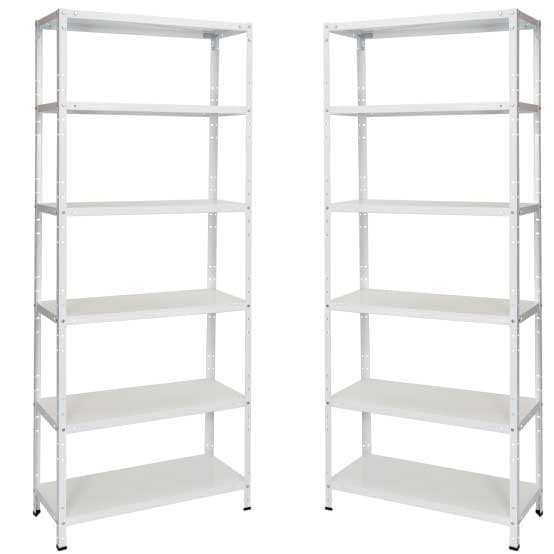 Dve metalne police sa po 6 nivoa Nosivost 80kg po nivou