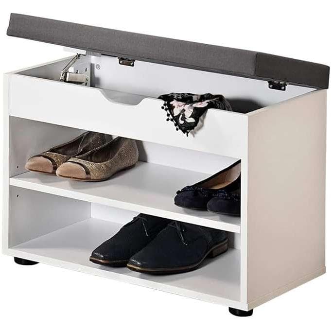 Kesper Mini Cipelarnik sa jastukom za sedenje Beli 15914