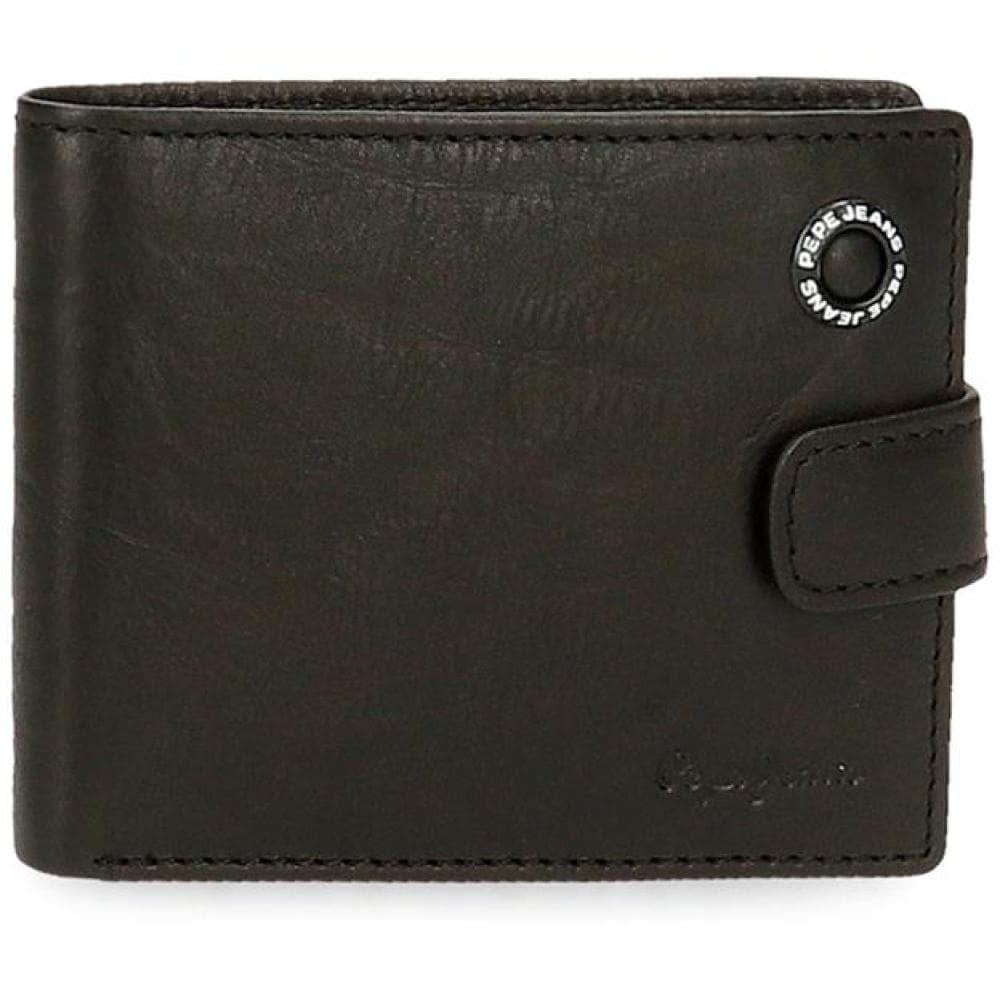 Muški novčanik od prirodne kože PJL Badge black 73733