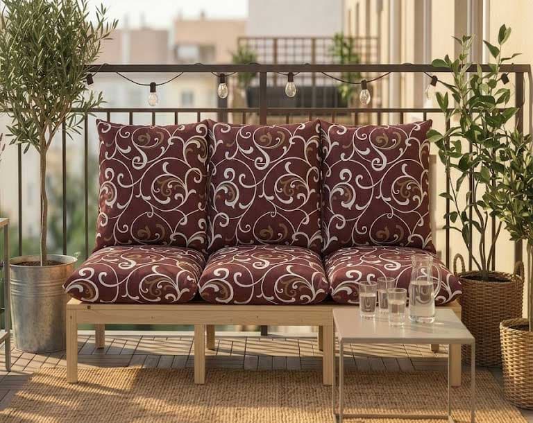 Jastuk Za BaštenskI Dvosed 120x50x50 cm BROWN ORNAMENT