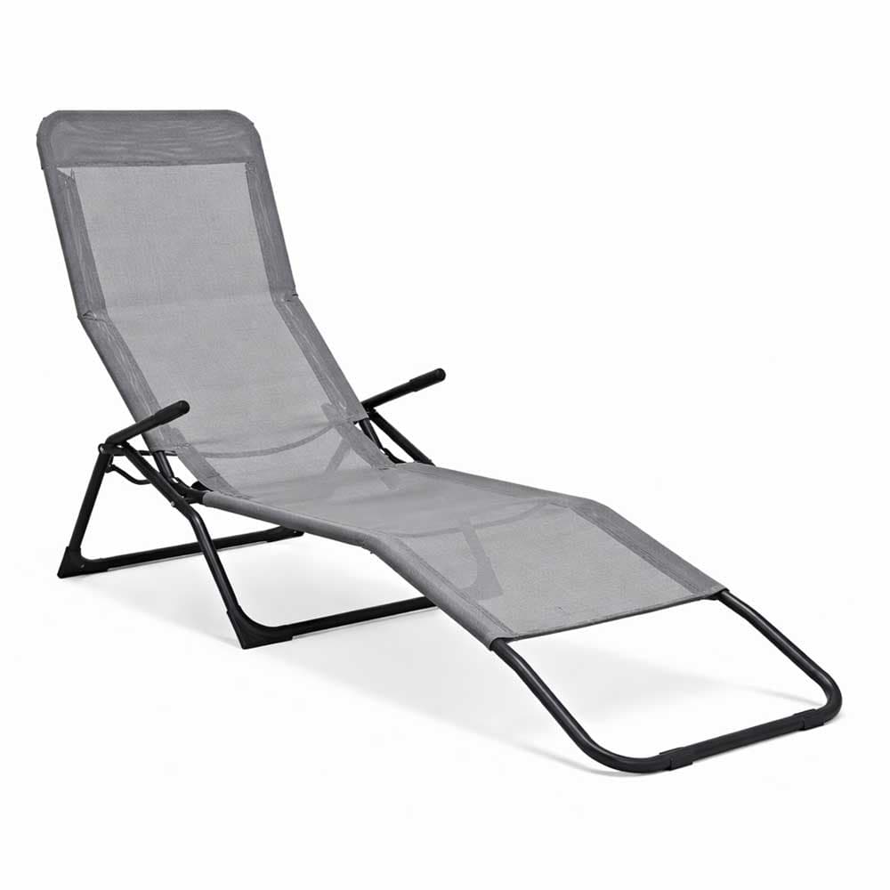 Progarden Ležaljka sa podesivim naslonom 007 Svetlo siva