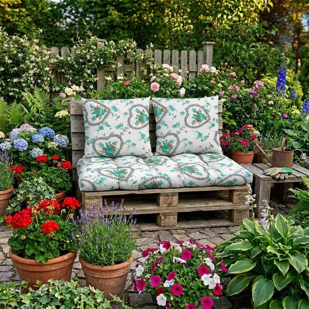 Komplet jastuka za garniture od paleta FLOURISH GREEN