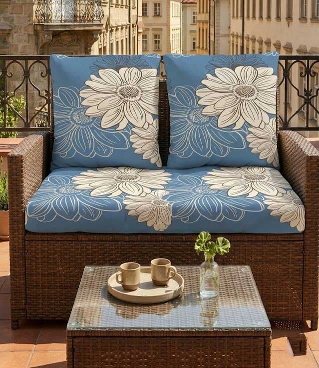 Jastuci za baštenski dvosed 100x50x50cm BIG FLOWERS