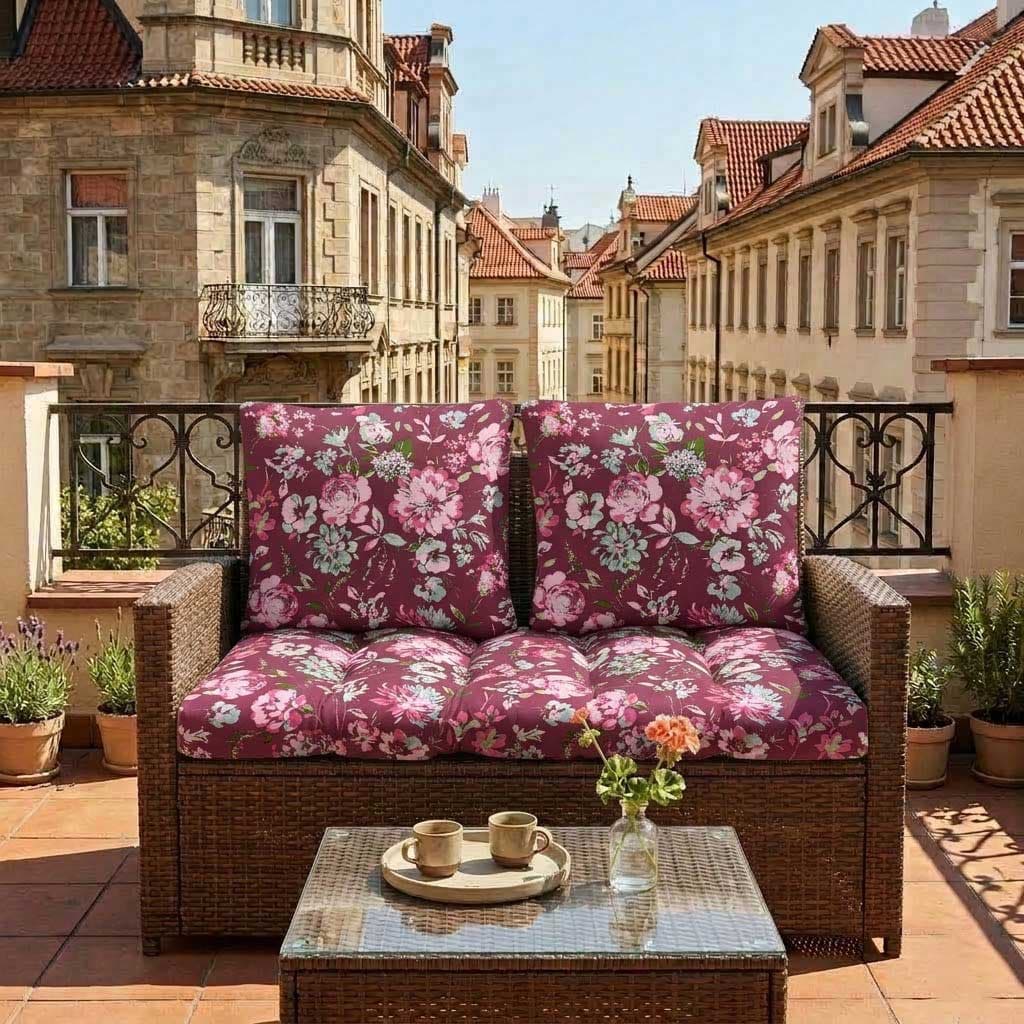 Jastuci za baštenski dvosed 100x50x50cm BORDEAUX RETRO