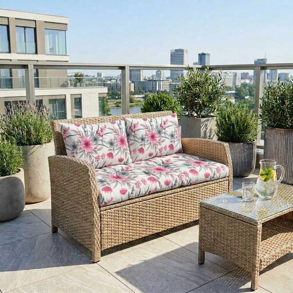 Jastuci za baštenski dvosed 130x50x50cm PINK SPRING