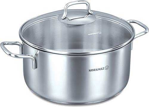 Korkmaz Perla INOX lonac sa staklenim poklopcem 5.5 lit. A1657