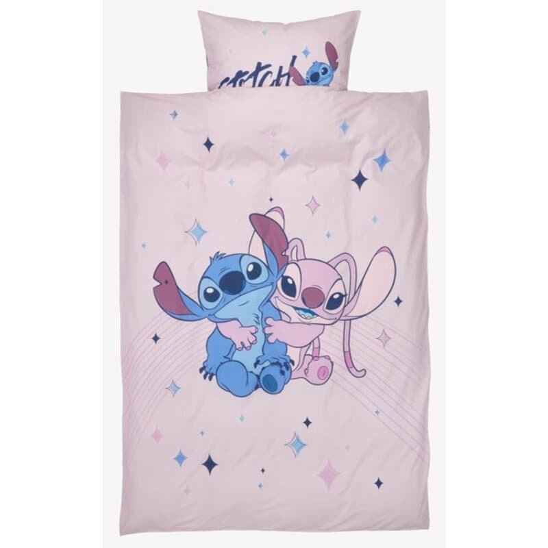 Dečija posteljina STITCH 140x200 roze Jastučnica i jorganska navlaka