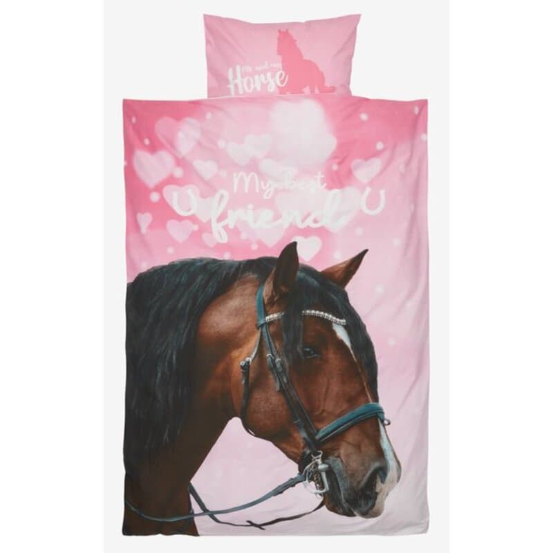 Dečija posteljina HILDUR 140x200 pink roze Jastučnica i jorganska navlaka
