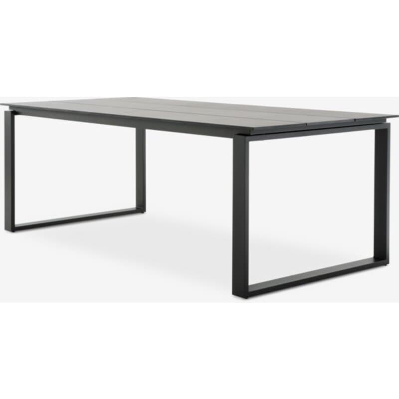 Baštenski sto SONNERUP 100x215 cm, siva - aluminijumski ram, DURAWOOD® ploča