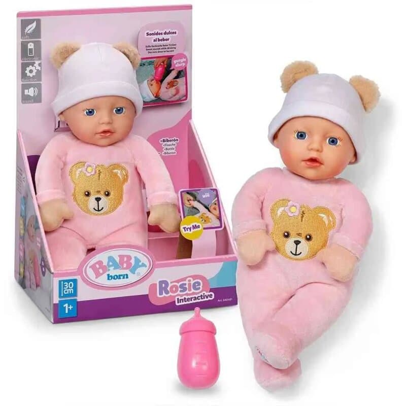 Baby Born Interaktivna lutka, rozi, 30 cm