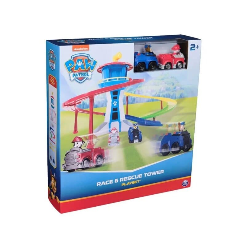 Paw Patrol Staza i Kula - Set sa vozilima Čejs i Maršal