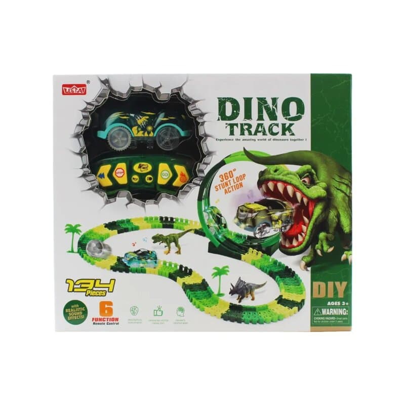 Auto na daljinsko upravljanje sa svetlom i stazom dinosaurusa Best Luck Starwood