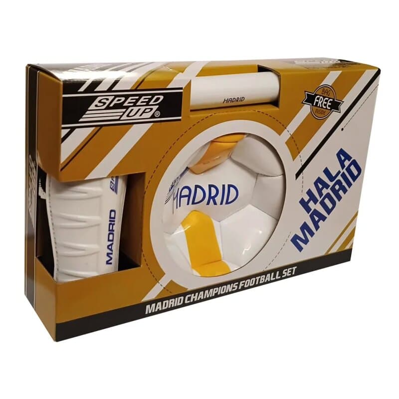 SPEED UP fudbalski set Madrid – lopta, štitnici, pumpa i torba