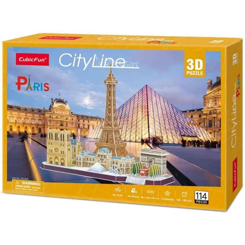 CubicFun 3D Puzla Pariz City Line, 114 delova