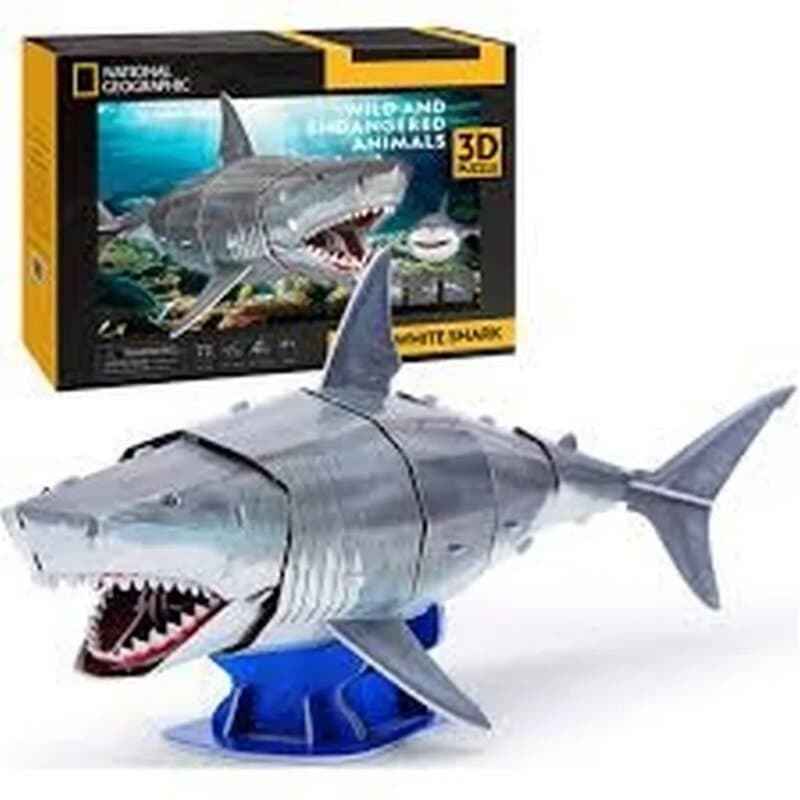 3D Puzzle Bela Ajkula CubicFun, 72 dela