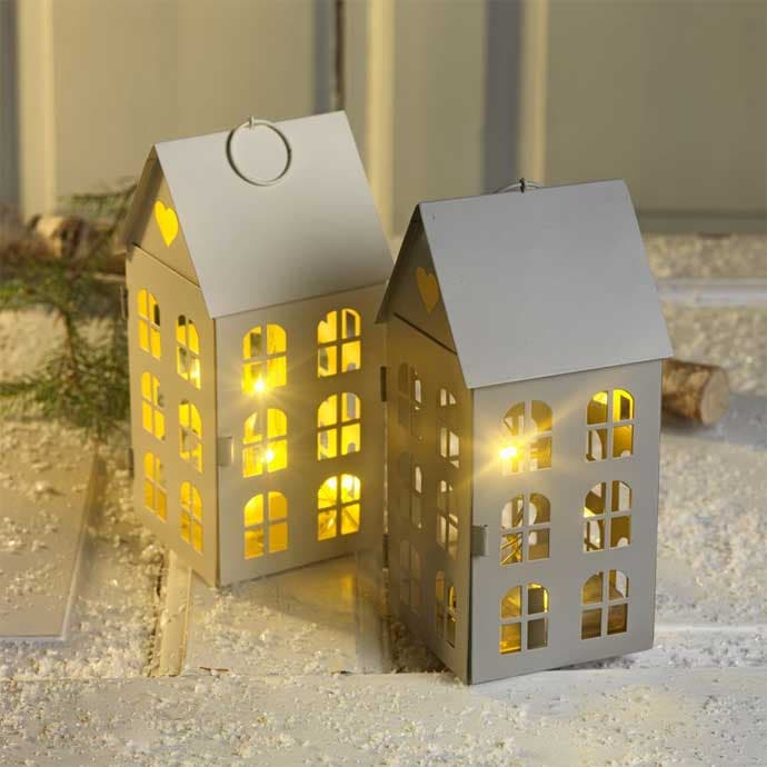 Novogodišnji fenjer 24cm 10 LED