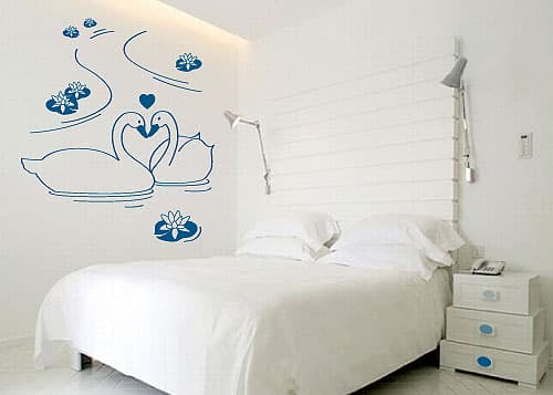 Zidni tatoo Swans R01B 100x120cm 47A7DE