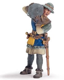 Schleich Vitezovi - Pešadijski vojnik sa kamenom 70053