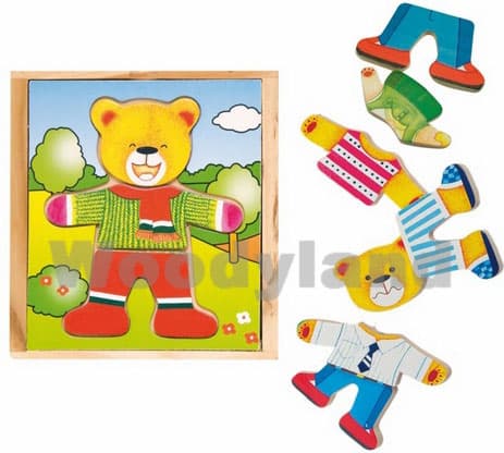 WoodyLand puzzle Obuci Medu Tatu 90010