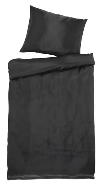 Satenska posteljina Youth 140x200 crna