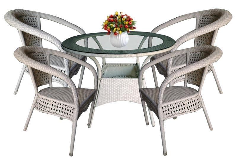 Wickwr Baštenska Garnitura Amalfi - 4 Fotelje + Sto