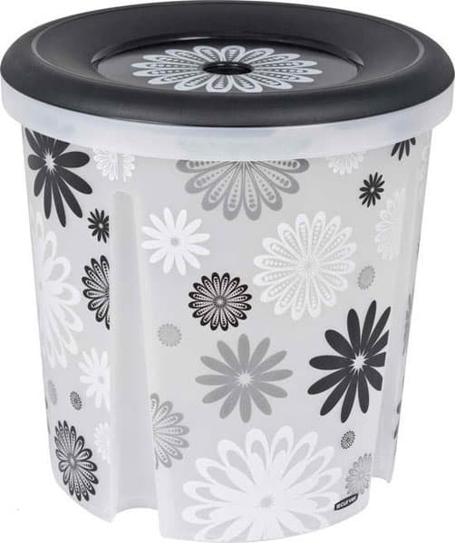 Curver okrugla kutija za odlaganje Black Daisy CU 00300-B04
