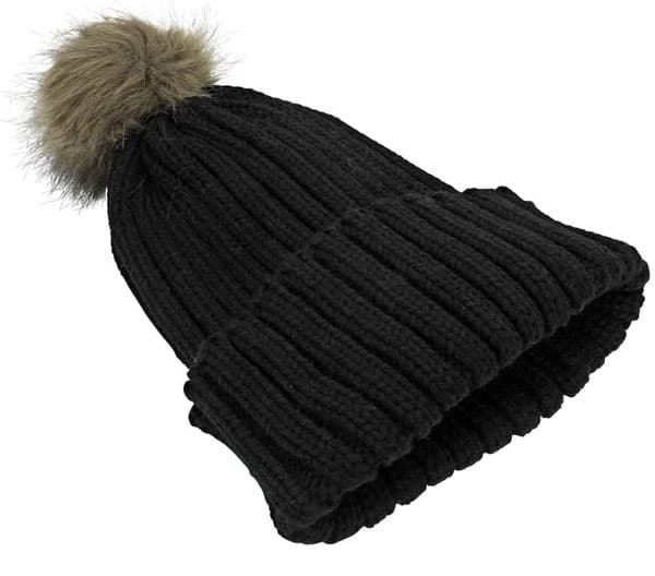 Ženska zimska kapa Fuzz crna
