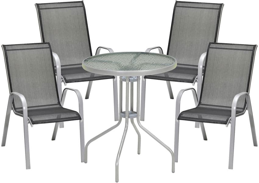 Garnitura za Dvorište i Terasu Provance Glass - 4 Stolice + Sto
