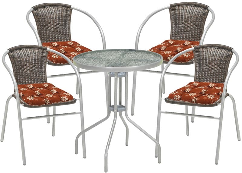 Garnitura Za Dvorište i Terasu sa Jastucima Mia Braon