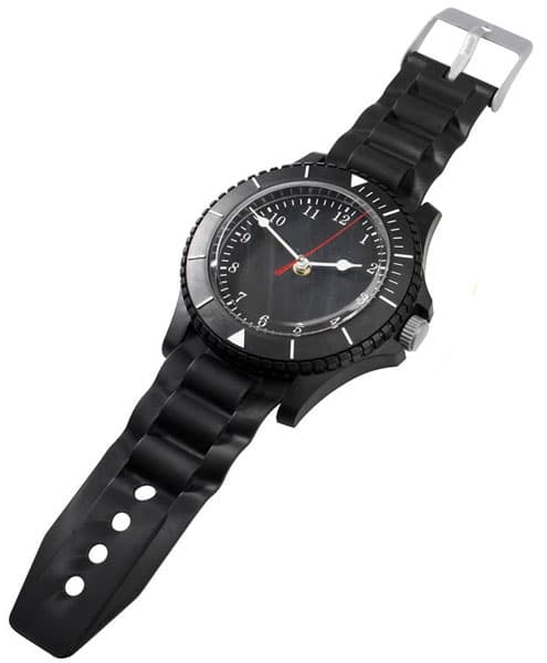 Zidni sat u obliku ručnog sata D60cm crni