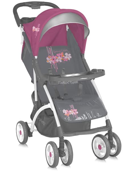 Bertoni Kolica za bebe Smarty Grey&Pink Spring 10020351460A