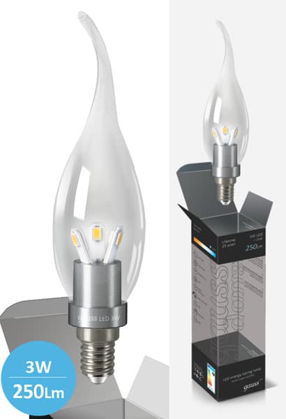Štedljive LED sijalice 10 kom. Gauss E14 3W 220V 4100K HA104201203