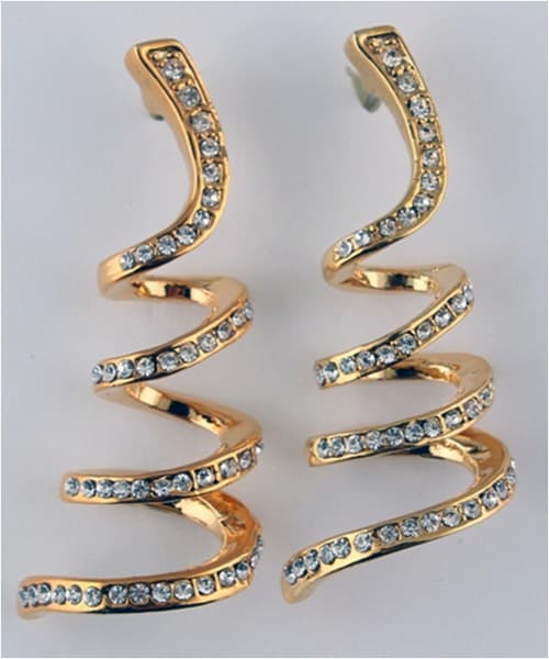 Ženske minđuše sa pozlatom Time GPL-030