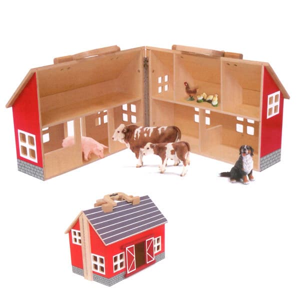 WoodyLand Crvena farma Kućica na sklapanje 91149