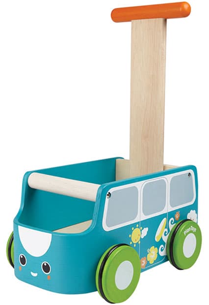 Plan Toys Drvena kolica Kombi hodalica zelena 5186